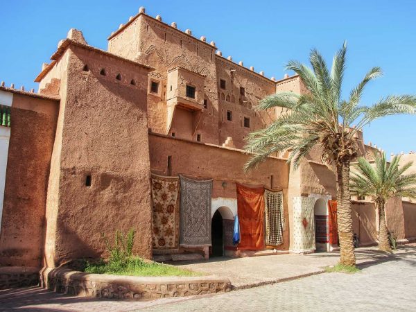 Taourirt Kasbah in berber town Ouarzazate, Morocco. It is one of the most impressive kasbahs in the country, famous and very touristic